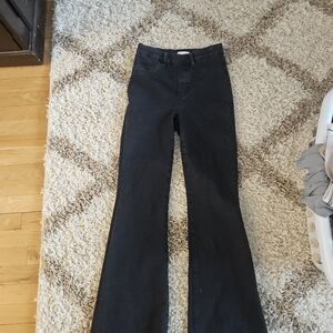 Good American Black Flare Jeans